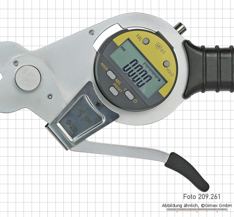 Digital caliper gauge for outside measurements IP 65,  0 - 20 mm